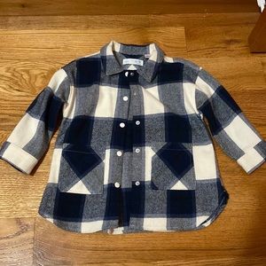 Zara baby girl flannel over shirt 2-3 years